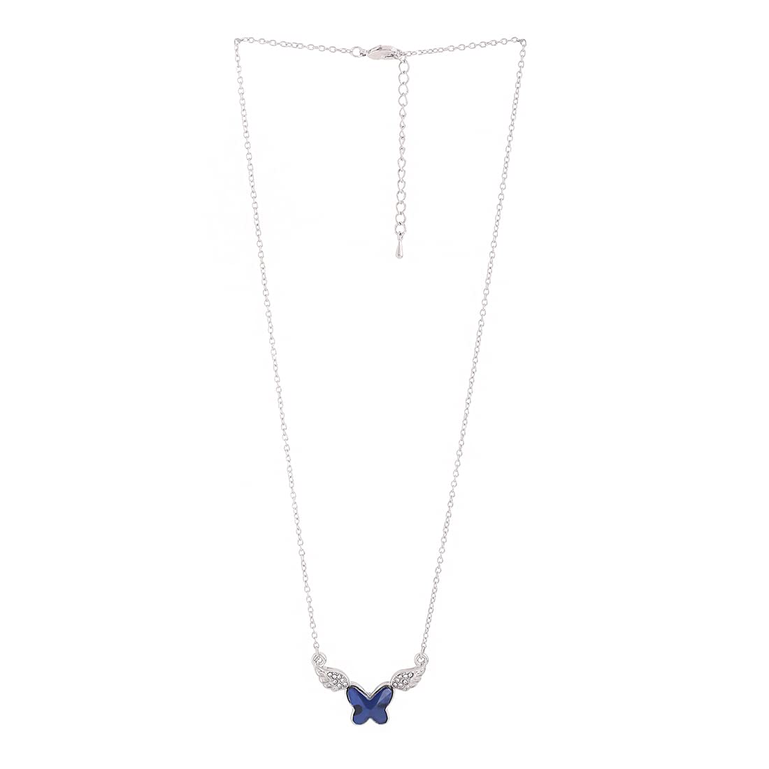 Butterfly Crystal Pendant Necklace for Women